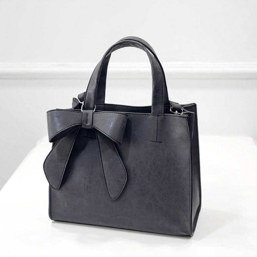 Femme Sac Bandoulière | Sac A Main Bandouliere Cuir Suedine Avec Noeud Papillon