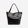 Femme Sac Bandoulière | Grand Sac Cabas Cloute En Cuir Noir