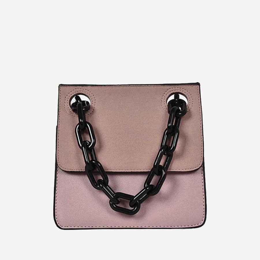 Femme Sac Bandoulière | Petit Sac Besace Avec Anse Bandouliere A Chaine En Grosse Maille E