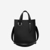 Femme Sac Bandoulière | Sac Cabas En Cuir Avec Anse Asymetrique Noir